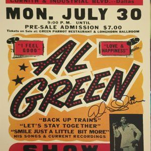 1984 Al Green Signed Original Concert Poster REPRODUCTIONS (RP)